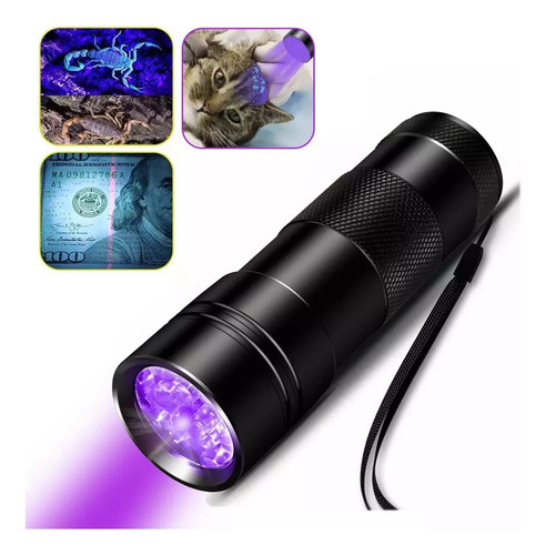 Haimo Linterna Ultravioleta 12 Led Lámpara Uv Portatil Luz 3