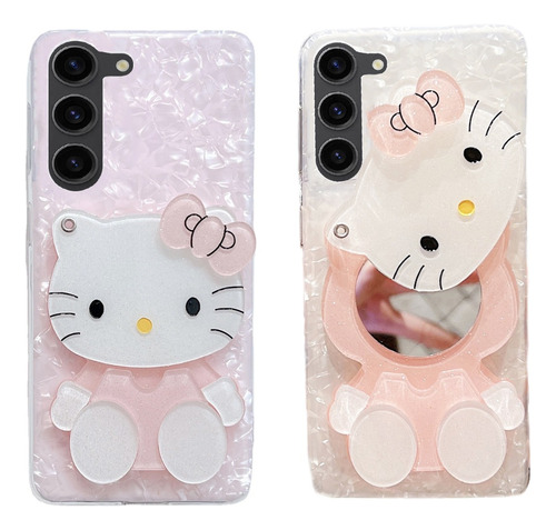 2 Fundas Para Móviles Hellokitty Mirror Samsung A34 A54 5g