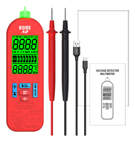 Multimeter Digital Bside A2 Mini Auto Rango 5999 Conteos Ncv