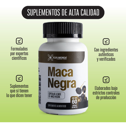 1 Maca Negra Cápsulas + 1 Maca Negra Polvo 100 G Sabor Sin sabor