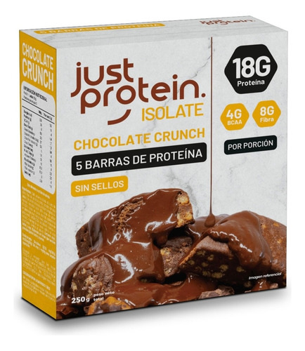 Barras De Proteína Just Protein Chocolate Crunch 5 Unidades
