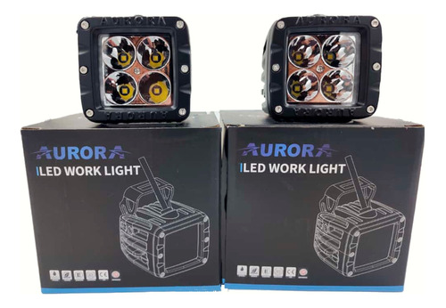 Faros Led Duallys Aurora 4 Pul 40w Blanco Pods Par Potentes