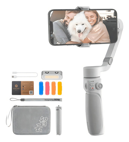 Estabilizador Smartphones Zhiyun Smooth Q4 Combo Com Led Cor
