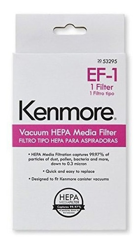 Kenmore 53295 Ef-1 Hepa Media Aspiradora Filtro De Aire De