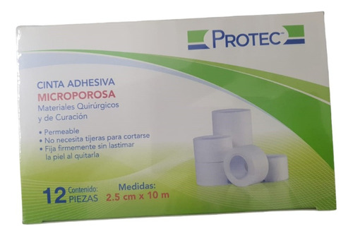 Cinta Adhesiva Microporosa Protec 2.5cmx10m