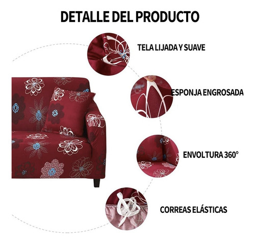 Protector Funda Elastica Para Sofa Cama Sillon Cover 4 Plaza