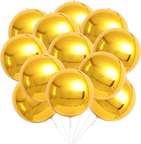 Globos Orbz Esfera Mayoreo 100piezas 22pLG Dorado