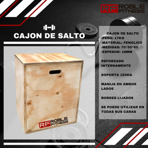 Imagen 3 de 9 de Cajon De Salto Crossfit 3 Alturas 70x50x60 Reforzado