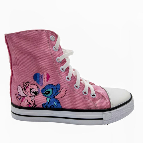 Tenis Tipo Bota Urbano Bordado Stitch Love