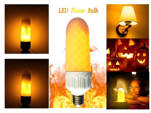 Lâmpada Led Luz Efeito Chama Tocha De Fogo 7w (bivolt) #