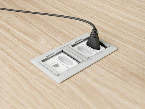 Imagem 9 de 9 de Caixa De Tomada Para Mesa Com 2 Tomadas 1 Hdmi 1 Usb