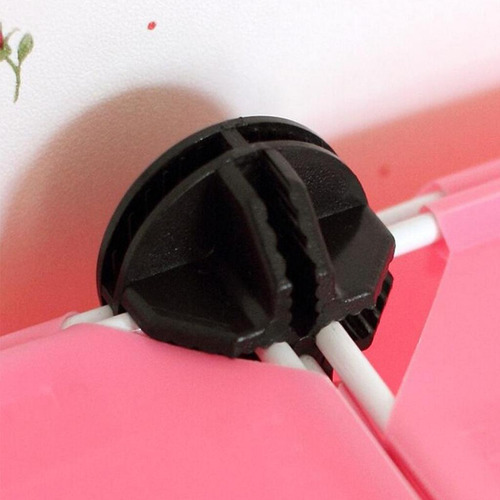 10 Conectores De Malla De Plástico Negro Para