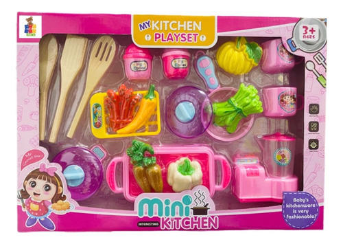 Juego De Cocina Con Accesorios Olla Licuadora Kitchen 20pz