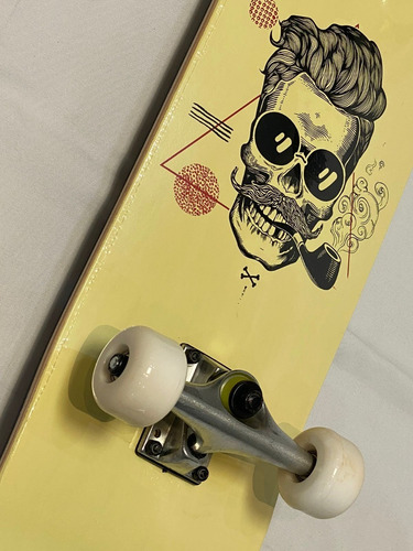 Skate Profesional Doble Cola Patineta Skull