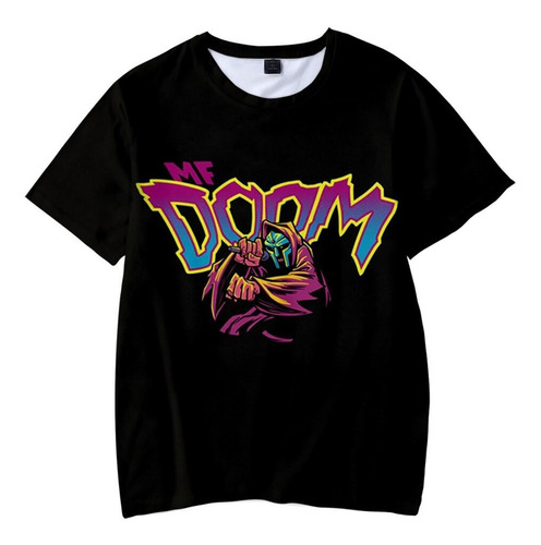 Polera De Manga Corta Con Estampado 3d Rip Mf Doom