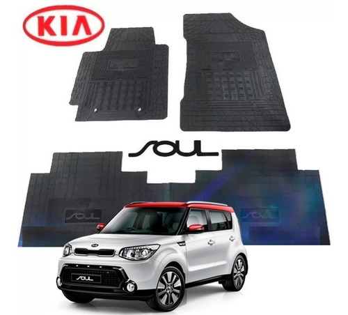 Jogo Tapete Interno Reforçado Personalizado Kia Soul 2014