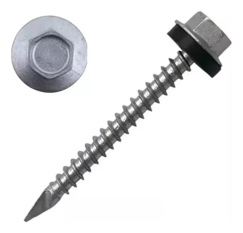 Tornillo Autoperforante Hex Techo Pta Fina 10x2 (500 Unds)