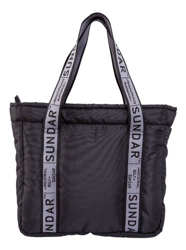 Imagen 1 de 5 de Bolsa Sundar Básica Negra Con Gris C/cierre 2020