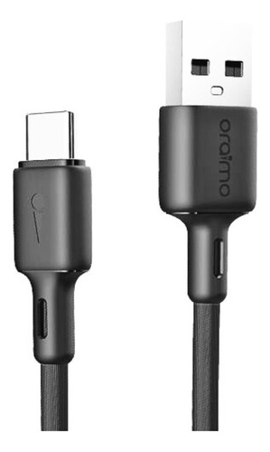 Cable USB tipo C superrápido y resistente de Oraimo, negro