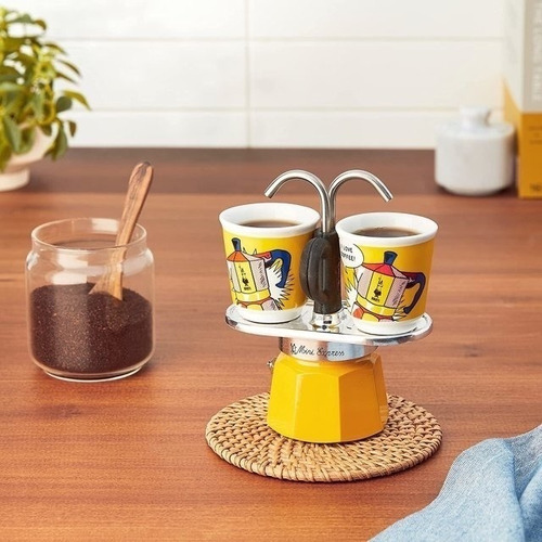 Mini Cafetera Express Set Lichtenstein Bialetti 2 Pocillos