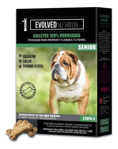 Snacks Galletas 100% Horneadas Perro Senior Bionic 350 Grs