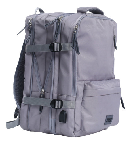 Mochila Porta Notebook Agarrate Catalalina Viaje Cabina Color Negro Diseño De La Tela Liso