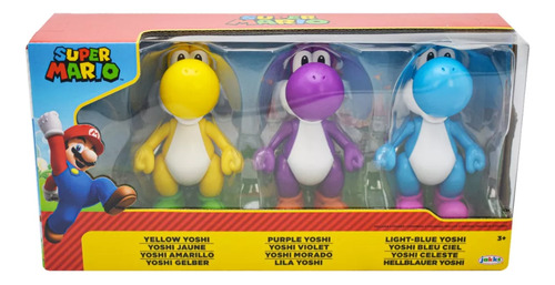 Set De Yoshis En Color Amarillo, Morado Y Azul