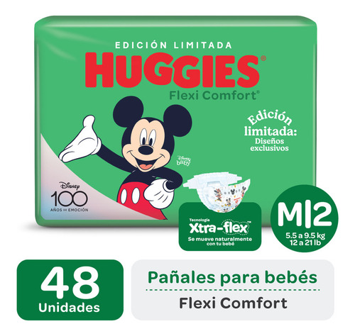 Imagen 1 de 2 de Pañales Huggies Flexi Comfort Jumbo M G Xg Xxg Ed Limitada