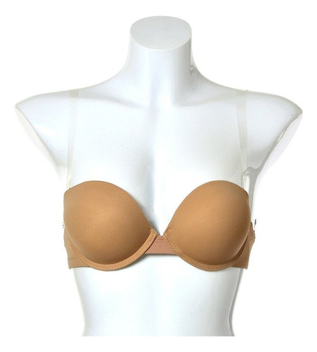 Bra Strapless Copa A Doble Push Up Aumenta 2 Tallas Transpar