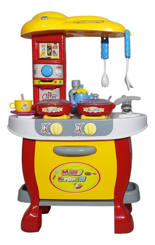 Cocina Cocinita Infantil Sonido + Luz + 28  Accesorios - El 