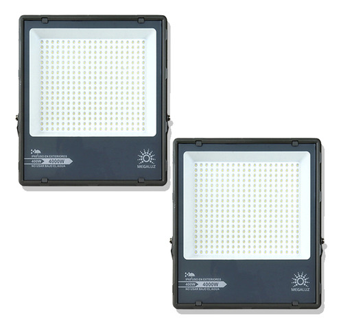 Reflectores Led De 400 Watts Protección Ip65 Luz Blanca Fría 44000lm Alta Disipación De Calor 2 Piezas