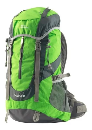 Mochila National Geographic 45l C/ Cubre Mochila Repele Agua Color Verde