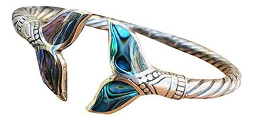 Brazalete De Cola De Sirena De Concha De Abulón Natural Para