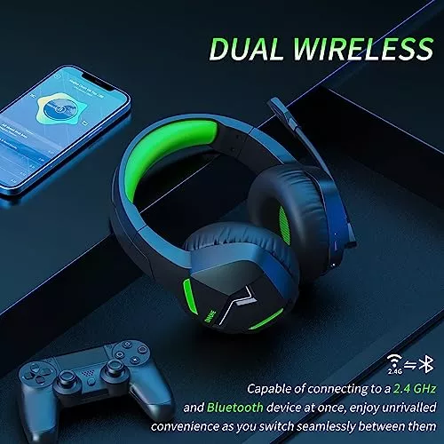 Auriculares inalámbricos para juegos con micrófono para PC PS4, PS5,  computadora, computadora portát Namotu CZDZ-ZC144