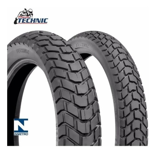 Par De Pneus Technic T&c 90/90-21 120/80-18 Xre 300 Lander.