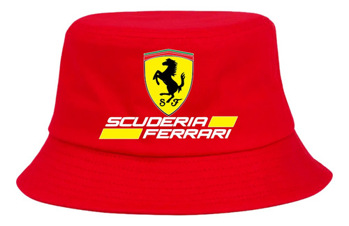 Gorro Pesquero Ferrari Escuderia Sombrero Adulto Sol