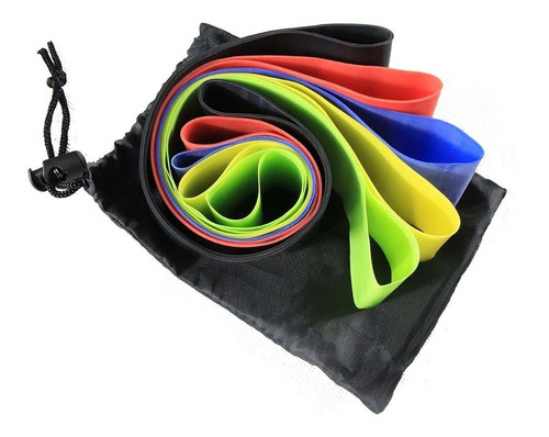 Imagen 4 de 6 de Set De 5 Bandas Elásticas De Entrenamiento 5 Intensidades