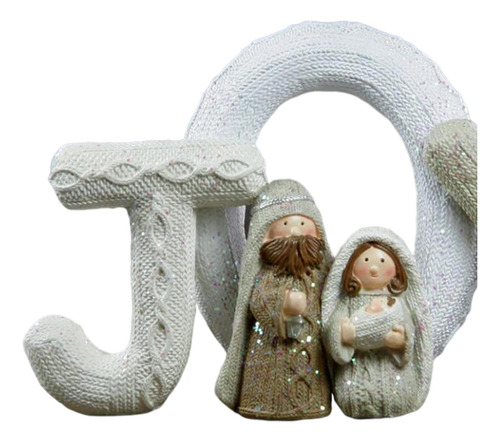 Set De 2 Figuras Para Belén, Elegante, Letras Inglesas