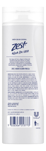 Zest Bw Agua De Coco 12x400ml