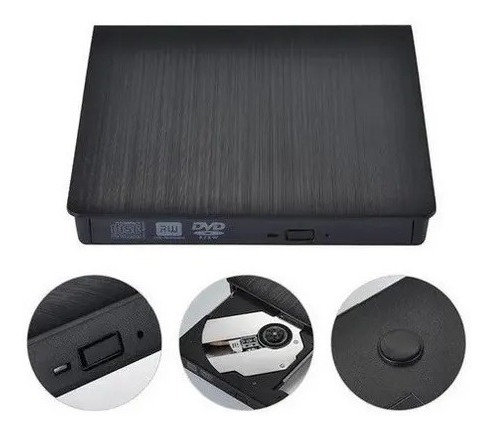 Imagem 1 de 5 de Leitor Gravador Dvd/cd Externo Usb 3.0 Portátil Pc Notebook