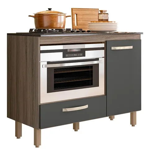 Balcão Para Cooktop 1 Porta 1 Gaveta Jatobá