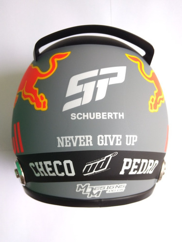 Casco Sergio Checo Perez Gp Mónaco 2022 Red Bull 1:2 Ganador (Usado)