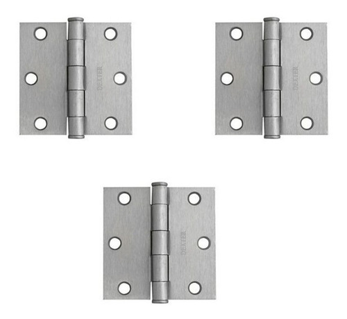 Imagen 3 de 4 de Cerradura Perilla Chapa Bola Puerta De Recamara + 3 Bisagras