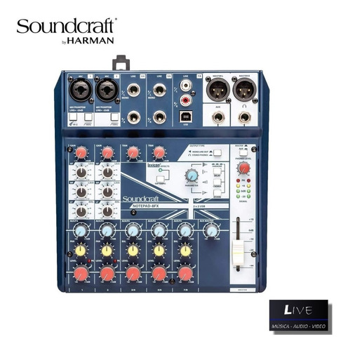 Consola Mezcladora Soundcraft Notepad 8fx + Garantía