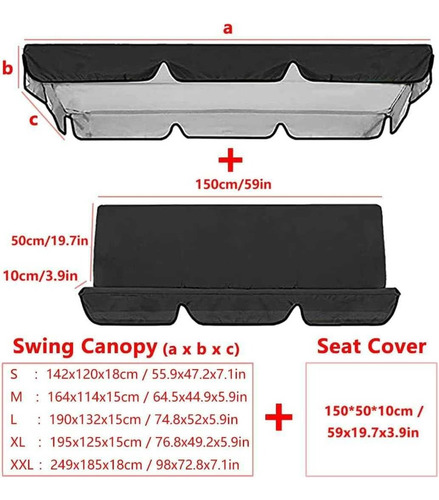 Funda Cobertor Cubre Sillon Columpio Protector 190x132cm