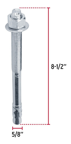 Taquetes Arpon 5/8 X 8-1/2 Caja Con 25 Piezas Fiero