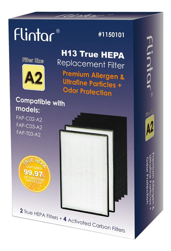 Filtro De Repuesto Hepa Tipo A2 H13, Compatible Con Purifica