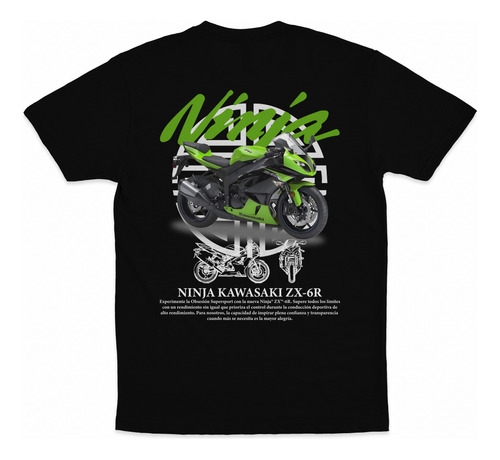 Playera Moto Ninja Kawasaki Fireskull