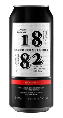 Fernet 1882 Lata 473cc Con Coca. Tu Trago Ya Preparado! 
