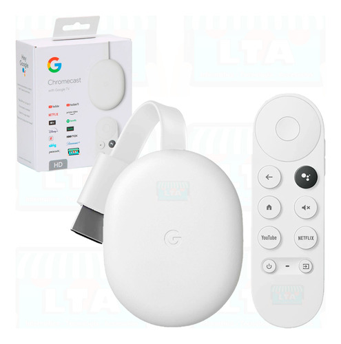 Chromecast 4 Mando Voz Fhd 1080p 2gb 8gb Bt Wifi Dual Band